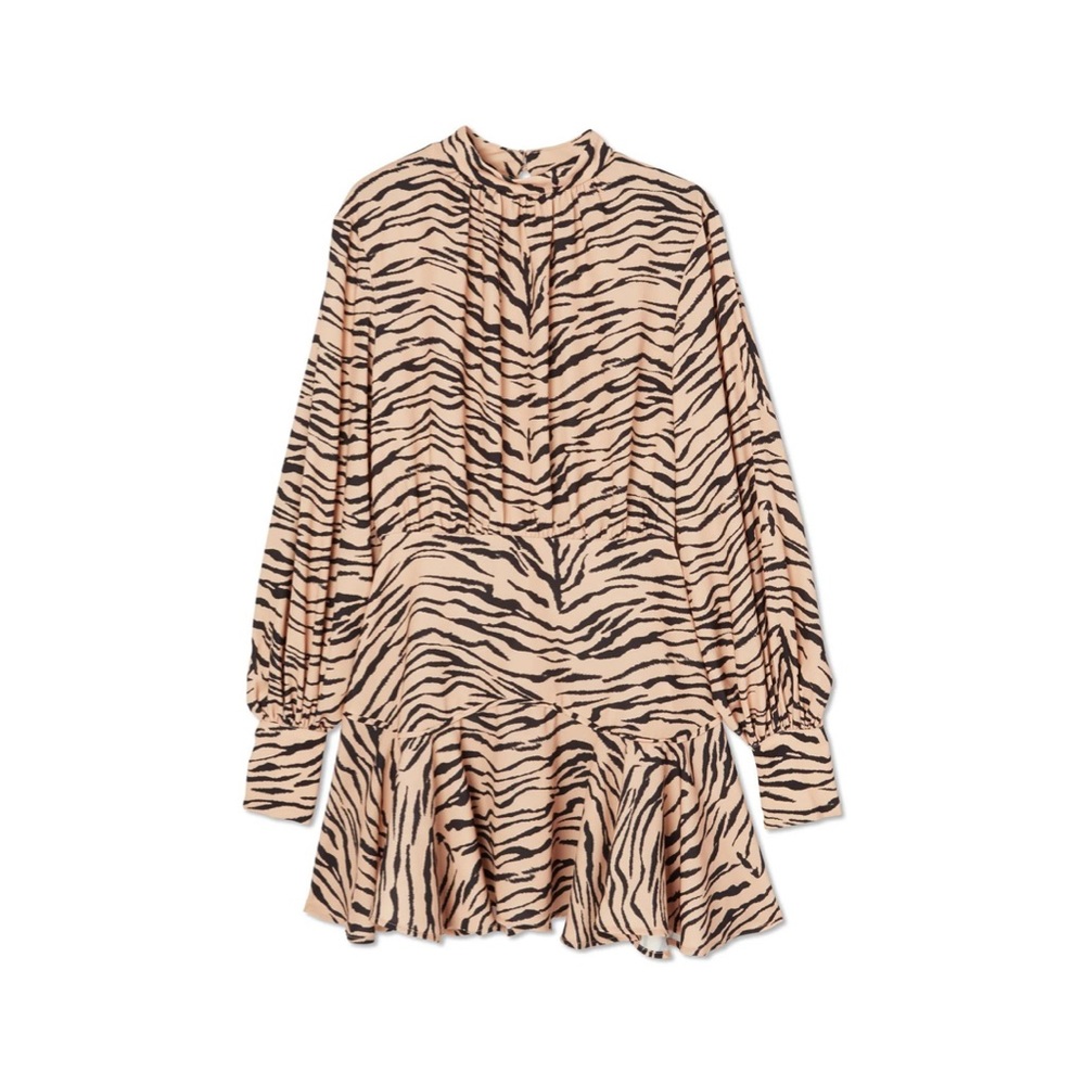 Finders Keepers Romy Long Sleeve Mini Dress In Tiger Print - Picture 13 of 15